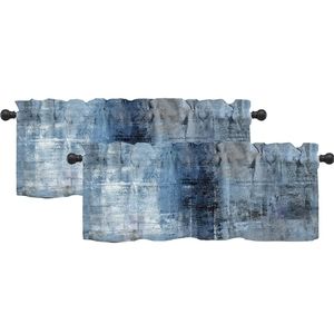 Lalilo Abstract Navy Blue Valances